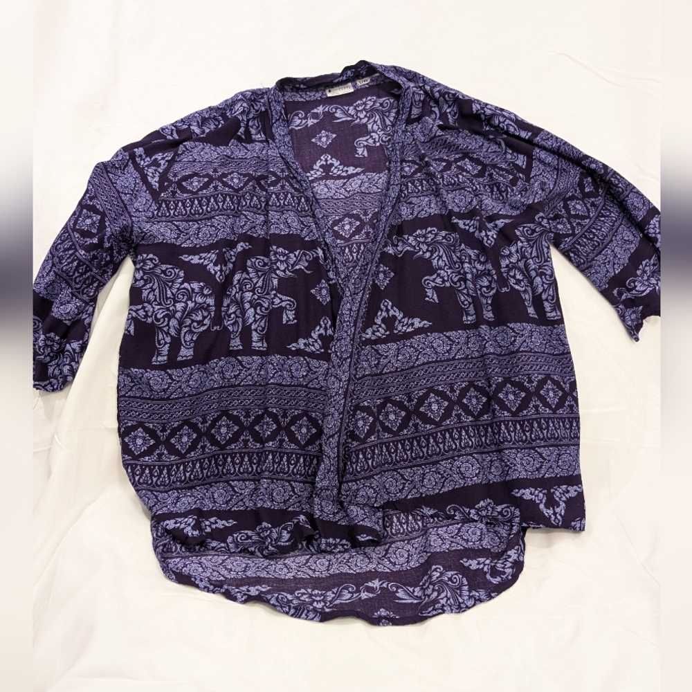 Women's Purple Elephant Print Top